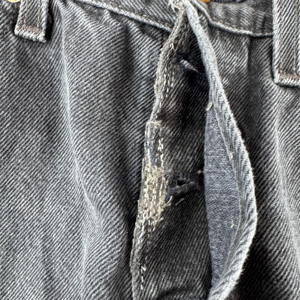Vintage Levis Jeans Womens 29 (Fits 27x29) Black 501 Made in USA - Picture 7 of 16